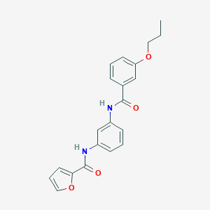 molecular formula C21H20N2O4 B251889 N-{3-[(3-propoxybenzoyl)amino]phenyl}-2-furamide 