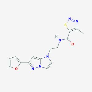 N-(2-(6-(furan-2-yl)-1H-imidazo[1,2-b]pyrazol-1-yl)ethyl)-4-methyl-1,2,3-thiadiazole-5-carboxamide