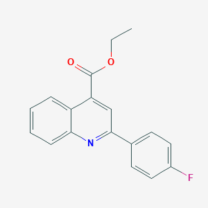 molecular formula C18H14FNO2 B251890 Ethyl 2-(4-fluorophenyl)-4-quinolinecarboxylate 