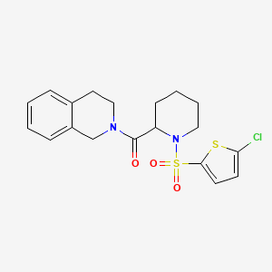 (1-((5-chlorothiophen-2-yl)sulfonyl)piperidin-2-yl)(3,4-dihydroisoquinolin-2(1H)-yl)methanone