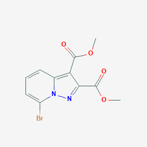 molecular formula C11H9BrN2O4 B2518903 Dimethyl 7-bromopyrazolo[1,5-a]pyridine-2,3-dicarboxylate CAS No. 1878181-34-0