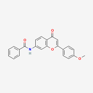 N-[2-(4-methoxyphenyl)-4-oxochromen-7-yl]benzamide