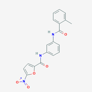 molecular formula C19H15N3O5 B251891 N-{3-[(2-methylbenzoyl)amino]phenyl}-5-nitro-2-furamide 
