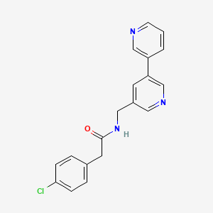 N-([3,3'-bipyridin]-5-ylmethyl)-2-(4-chlorophenyl)acetamide