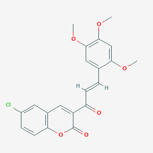 6-chloro-3-[(2E)-3-(2,4,5-trimethoxyphenyl)prop-2-enoyl]-2H-chromen-2-one