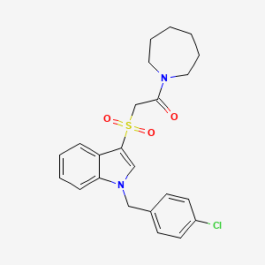 1-(azepan-1-yl)-2-((1-(4-chlorobenzyl)-1H-indol-3-yl)sulfonyl)ethanone