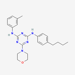 molecular formula C24H30N6O B2518926 N2-(4-丁基苯基)-6-吗啉基-N4-(间甲苯基)-1,3,5-三嗪-2,4-二胺 CAS No. 899997-15-0