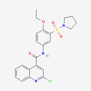 2-chloro-N-(4-ethoxy-3-pyrrolidin-1-ylsulfonylphenyl)quinoline-4-carboxamide