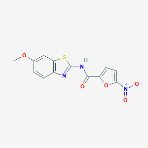 molecular formula C13H9N3O5S B251893 N-(6-methoxy-1,3-benzothiazol-2-yl)-5-nitrofuran-2-carboxamide 