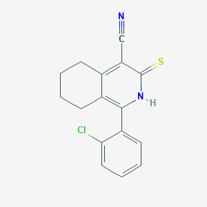 1-(2-Chlorophenyl)-3-sulfanyl-5,6,7,8-tetrahydroisoquinoline-4-carbonitrile