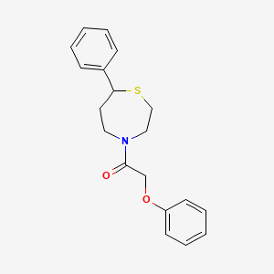 2-Phenoxy-1-(7-phenyl-1,4-thiazepan-4-yl)ethanone