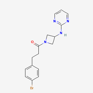 molecular formula C16H17BrN4O B2518936 3-(4-Bromophenyl)-1-(3-(pyrimidin-2-ylamino)azetidin-1-yl)propan-1-one CAS No. 2176201-95-7