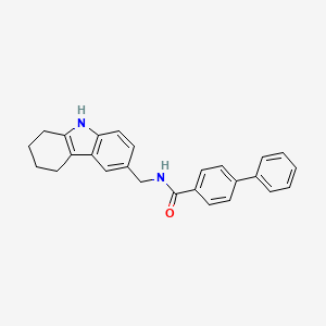 molecular formula C26H24N2O B2518940 4-苯基-N-(6,7,8,9-四氢-5H-咔唑-3-基甲基)苯甲酰胺 CAS No. 852138-41-1