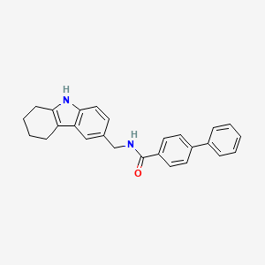 molecular formula C26H24N2O B2518940 N-[(2,3,4,9-tetrahydro-1H-carbazol-6-yl)methyl]-[1,1'-biphenyl]-4-carboxamide CAS No. 852138-41-1