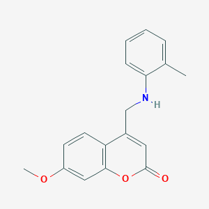 7-methoxy-4-((o-tolylamino)methyl)-2H-chromen-2-one