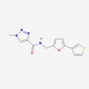 1-methyl-N-((5-(thiophen-3-yl)furan-2-yl)methyl)-1H-1,2,3-triazole-4-carboxamide