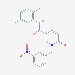 molecular formula C21H19N3O4 B2518965 N-(2,5-二甲苯基)-1-(3-硝基苄基)-6-氧代-1,6-二氢吡啶-3-甲酰胺 CAS No. 900010-17-5
