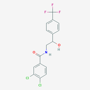molecular formula C16H12Cl2F3NO2 B2518966 3,4-二氯-N-(2-羟基-2-(4-(三氟甲基)苯基)乙基)苯甲酰胺 CAS No. 1351659-90-9