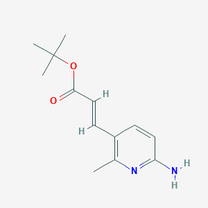 molecular formula C13H18N2O2 B2518967 Tert-butyl (E)-3-(6-amino-2-methylpyridin-3-yl)prop-2-enoate CAS No. 2248418-58-6
