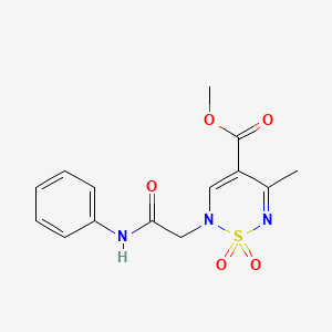 Methyl 2-(2-anilino-2-oxoethyl)-5-methyl-1,1-dioxo-1,2-dihydro-1,2,6-thiadiazine-4-carboxylate