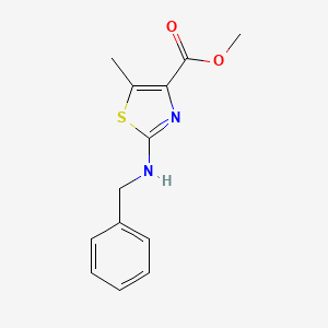 molecular formula C13H14N2O2S B2518975 Methyl 2-(benzylamino)-5-methyl-1,3-thiazole-4-carboxylate CAS No. 1545425-67-9
