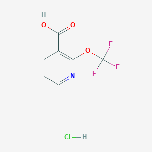 molecular formula C7H5ClF3NO3 B2518983 2-(三氟甲氧基)烟酸盐酸盐 CAS No. 1779132-96-5