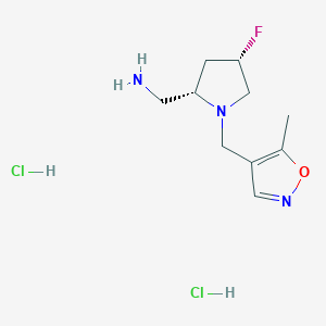 [(2S,4S)-4-fluoro-1-[(5-methyl-1,2-oxazol-4-yl)methyl]pyrrolidin-2-yl]methanamine dihydrochloride