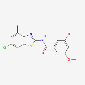 N-(6-chloro-4-methyl-1,3-benzothiazol-2-yl)-3,5-dimethoxybenzamide
