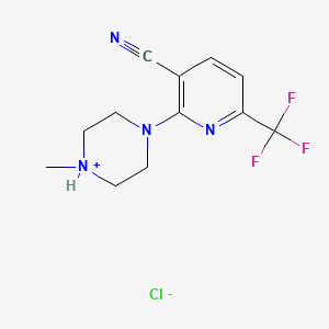 1-[3-Cyano-6-(trifluoromethyl)-2-pyridinyl]-4-methylhexahydropyrazin-4-ium chloride