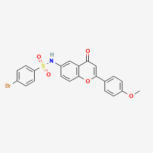 molecular formula C22H16BrNO5S B2519009 4-bromo-N-[2-(4-methoxyphenyl)-4-oxo-4H-chromen-6-yl]benzenesulfonamide CAS No. 923123-02-8