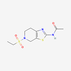 molecular formula C10H15N3O3S2 B2519012 N-(5-(ethylsulfonyl)-4,5,6,7-tetrahydrothiazolo[5,4-c]pyridin-2-yl)acetamide CAS No. 1798456-92-4
