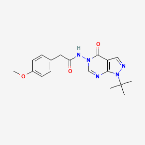 N-(1-(tert-butyl)-4-oxo-1H-pyrazolo[3,4-d]pyrimidin-5(4H)-yl)-2-(4-methoxyphenyl)acetamide