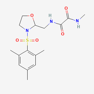 N1-((3-(mesitylsulfonyl)oxazolidin-2-yl)methyl)-N2-methyloxalamide