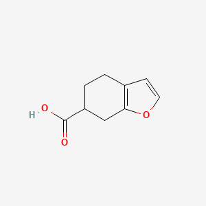 molecular formula C9H10O3 B2519028 4,5,6,7-Tetrahydrobenzofuran-6-carboxylic acid CAS No. 1481114-96-8