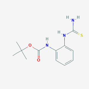 molecular formula C12H17N3O2S B2519031 Tert-butyl N-[2-(carbamothioylamino)phenyl]carbamate CAS No. 2445786-80-9