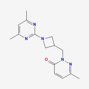 molecular formula C15H19N5O B2519032 2-{[1-(4,6-Dimethylpyrimidin-2-yl)azetidin-3-yl]methyl}-6-methyl-2,3-dihydropyridazin-3-one CAS No. 2198986-86-4