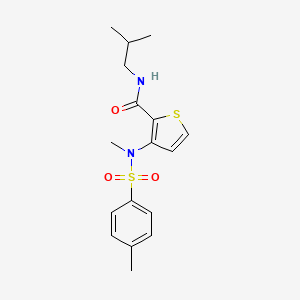 molecular formula C17H22N2O3S2 B2519034 3-(N,4-二甲苯磺酰胺)-N-异丁基噻吩-2-甲酰胺 CAS No. 1226442-15-4