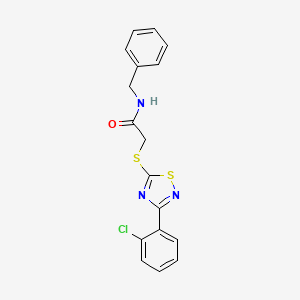 molecular formula C17H14ClN3OS2 B2519041 N-苄基-2-((3-(2-氯苯基)-1,2,4-噻二唑-5-基)硫代)乙酰胺 CAS No. 864919-46-0