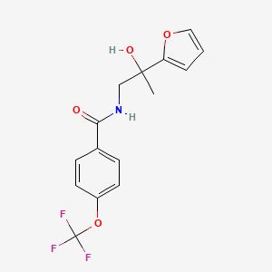 molecular formula C15H14F3NO4 B2519042 N-(2-(furan-2-yl)-2-hydroxypropyl)-4-(trifluoromethoxy)benzamide CAS No. 1396870-48-6