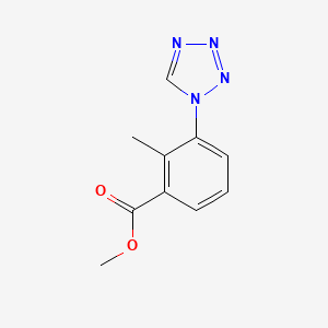 molecular formula C10H10N4O2 B2519048 methyl 2-methyl-3-(1H-tetrazol-1-yl)benzoate CAS No. 936075-87-5