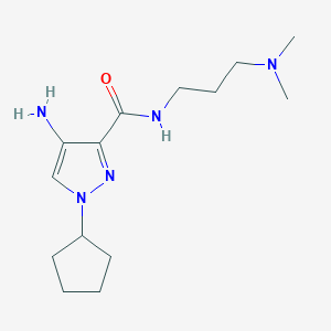 4-Amino-1-cyclopentyl-N-[3-(dimethylamino)propyl]-1H-pyrazole-3-carboxamide