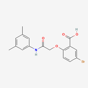 molecular formula C17H16BrNO4 B2519054 5-Bromo-2-[2-(3,5-dimethylanilino)-2-oxoethoxy]benzoic acid CAS No. 2216445-84-8