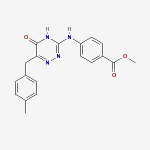 Methyl 4-((6-(4-methylbenzyl)-5-oxo-4,5-dihydro-1,2,4-triazin-3-yl)amino)benzoate
