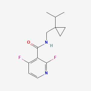 2,4-difluoro-N-{[1-(propan-2-yl)cyclopropyl]methyl}pyridine-3-carboxamide