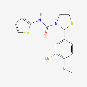 2-(3-bromo-4-methoxyphenyl)-N-(thiophen-2-yl)-1,3-thiazolidine-3-carboxamide
