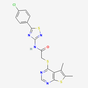 N-[5-(4-chlorophenyl)-1,2,4-thiadiazol-3-yl]-2-(5,6-dimethylthieno[2,3-d]pyrimidin-4-yl)sulfanylacetamide