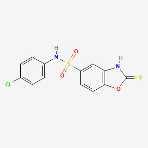 N-(4-chlorophenyl)-2-sulfanyl-1,3-benzoxazole-5-sulfonamide