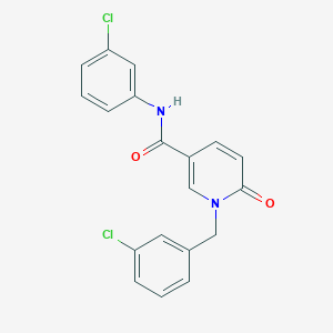 molecular formula C19H14Cl2N2O2 B2519092 N-(3-chlorophenyl)-1-[(3-chlorophenyl)methyl]-6-oxopyridine-3-carboxamide CAS No. 941885-10-5