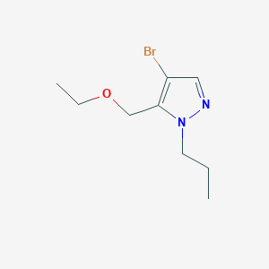 molecular formula C9H15BrN2O B2519094 4-bromo-5-(ethoxymethyl)-1-propyl-1H-pyrazole CAS No. 1855944-50-1