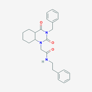 molecular formula C25H23N3O3 B2519096 2-(3-benzyl-2,4-dioxo-1,2,3,4-tetrahydroquinazolin-1-yl)-N-(2-phenylethyl)acetamide CAS No. 892291-48-4